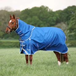 Highlander Original by Shires Winterdeken Turnout 200g met Halsstuk Blauw