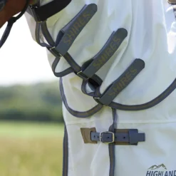 Highlander Plus by Shires Eczeemdeken Sweet-Itch Combo Wit/Airforce