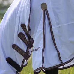 Highlander Plus by Shires Vliegendeken Combo Wit/Black Cherry