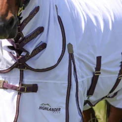 Highlander Plus by Shires Vliegendeken Combo Wit/Black Cherry