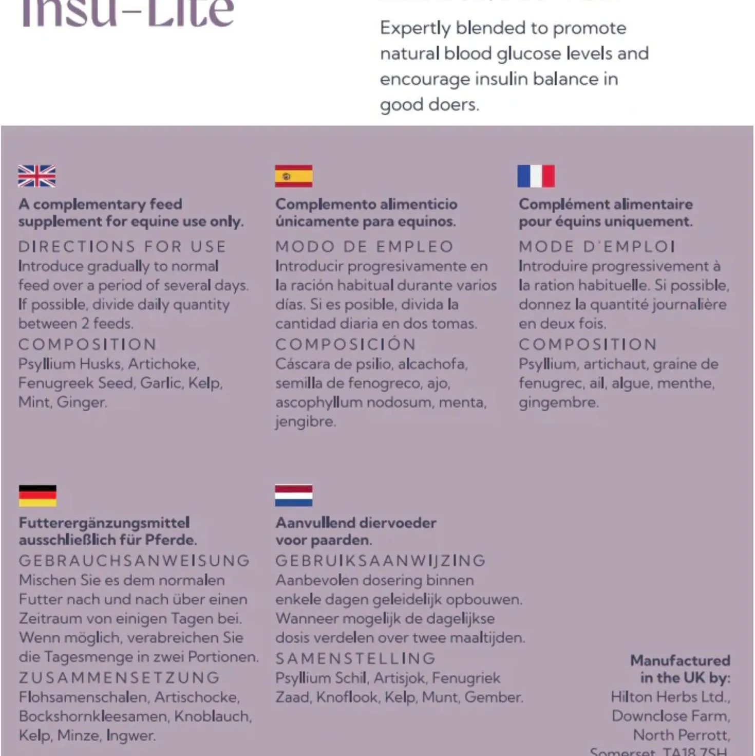 Hilton Herbs Insu-lite
