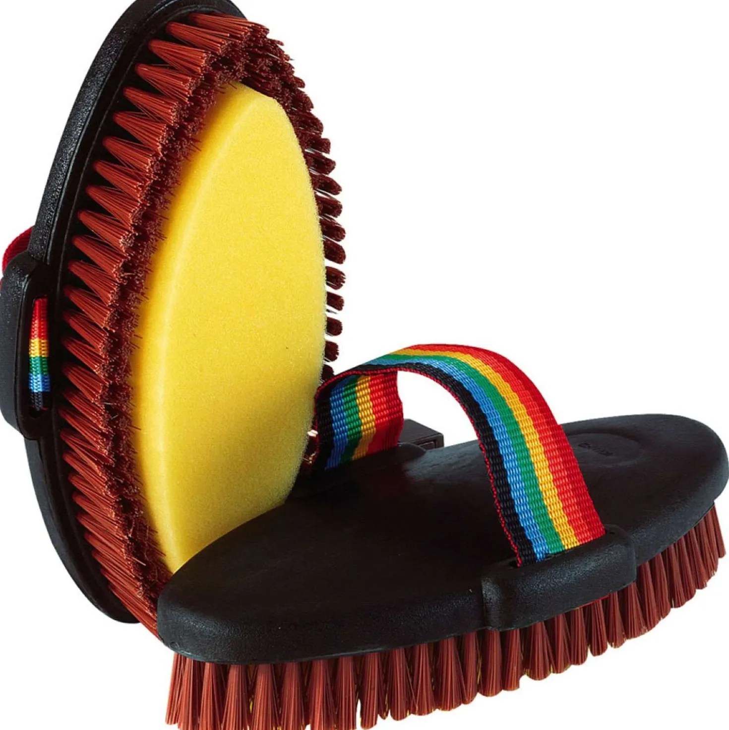 Hippotonic Borstel met Spons Rug van PVC Zwart