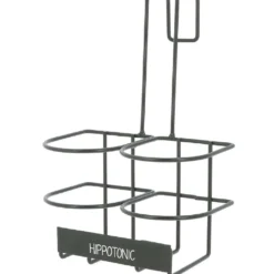 Hippotonic Flessenhouder met Haken Zwart