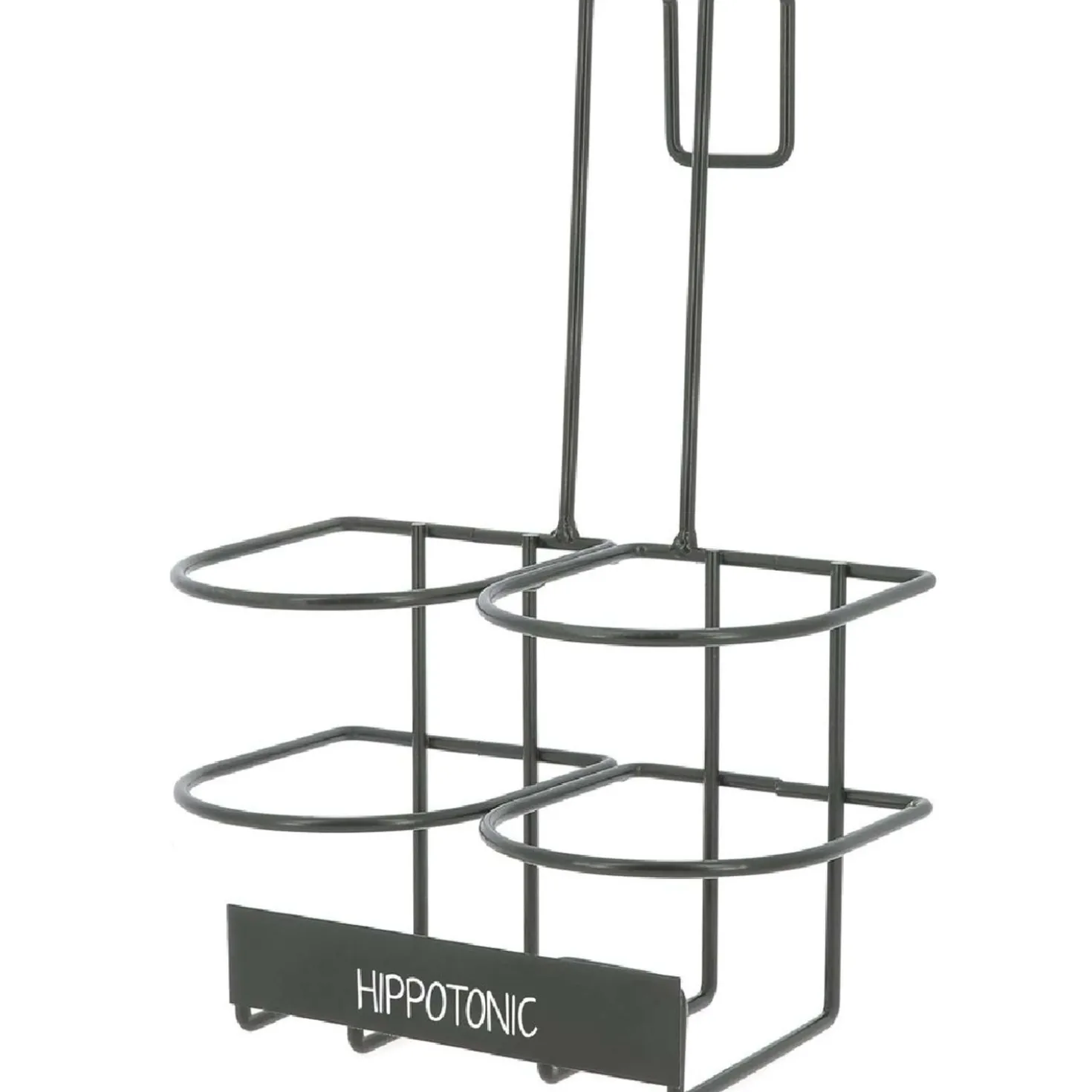 Hippotonic Flessenhouder met Haken Zwart