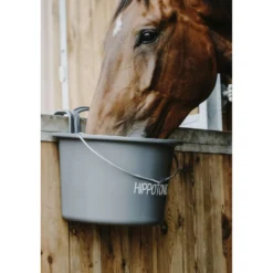 Hippotonic Voerbak met Hengsel Donkergrijs
