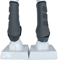 HKM Beenbeschermers Colour Neopreen Grijs/Zwart