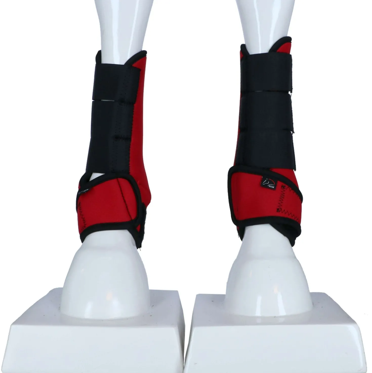 HKM Beenbeschermers Colour Neopreen Rood/Zwart