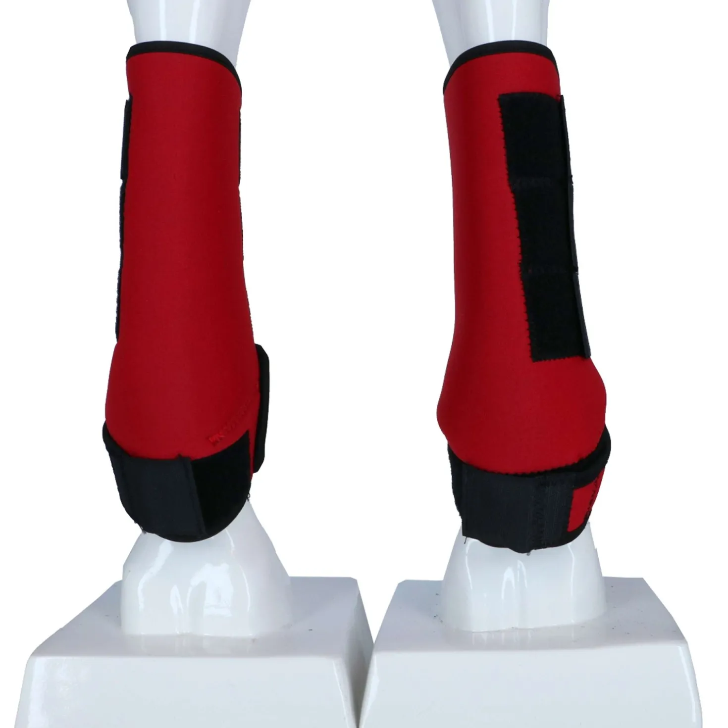 HKM Beenbeschermers Colour Neopreen Rood/Zwart