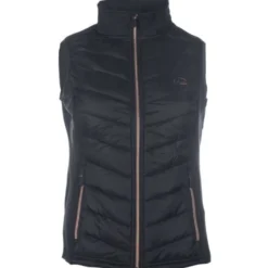HKM Bodywarmer Jersey Basel Zwart/Rosegoud