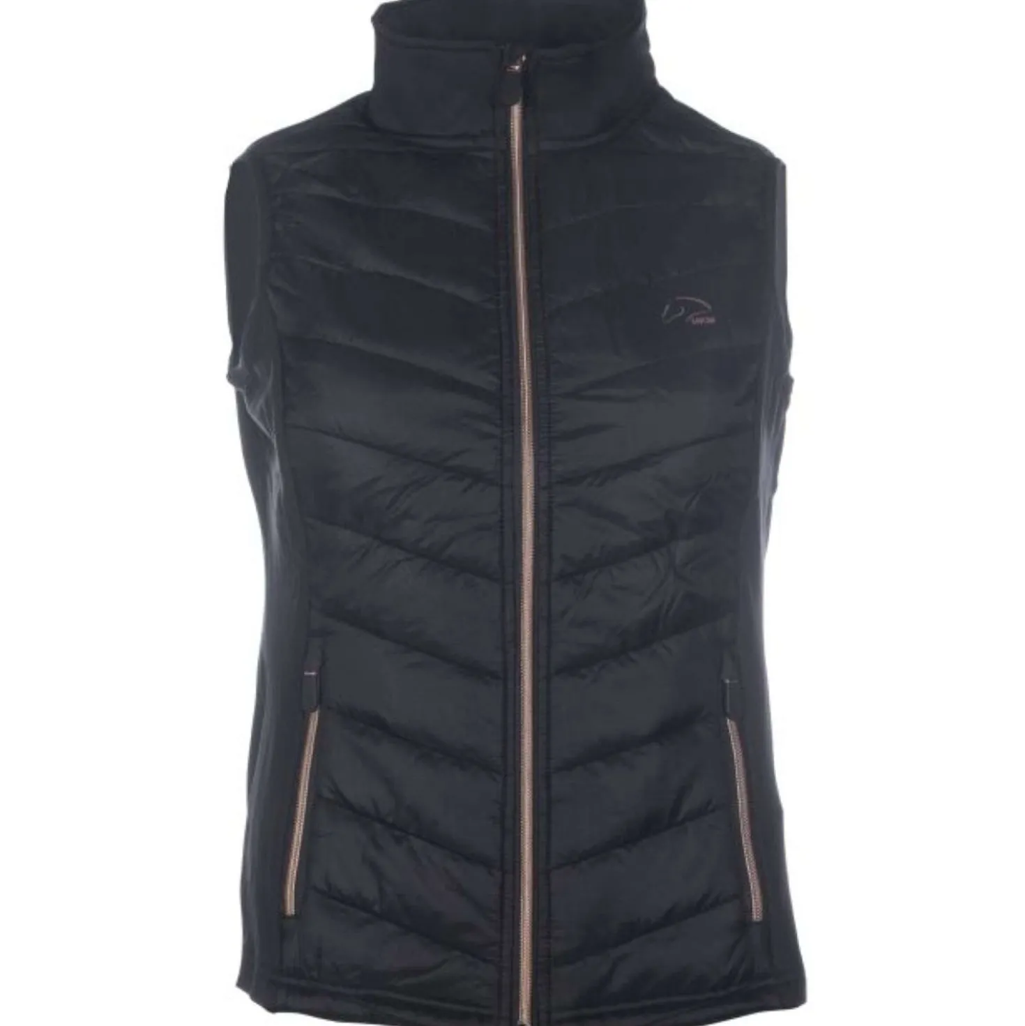 HKM Bodywarmer Jersey Basel Zwart/Rosegoud