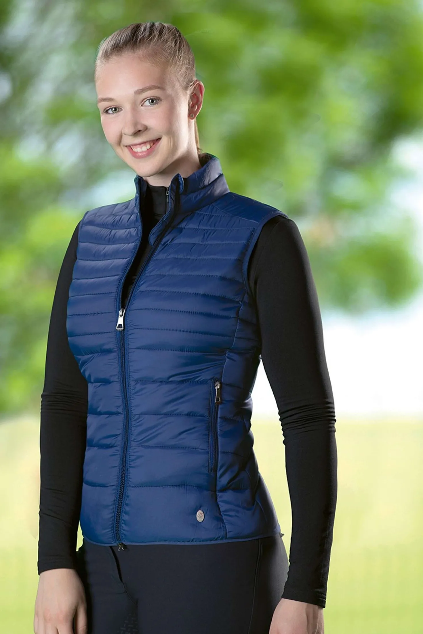 HKM Bodywarmer Lena Gewatteerd Donkerblauw