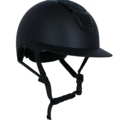 HKM Cap Glamour Shield Zwart/Zwart