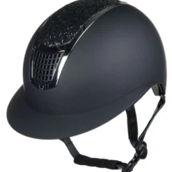 HKM Cap Glamour Shield Zwart/Zilver