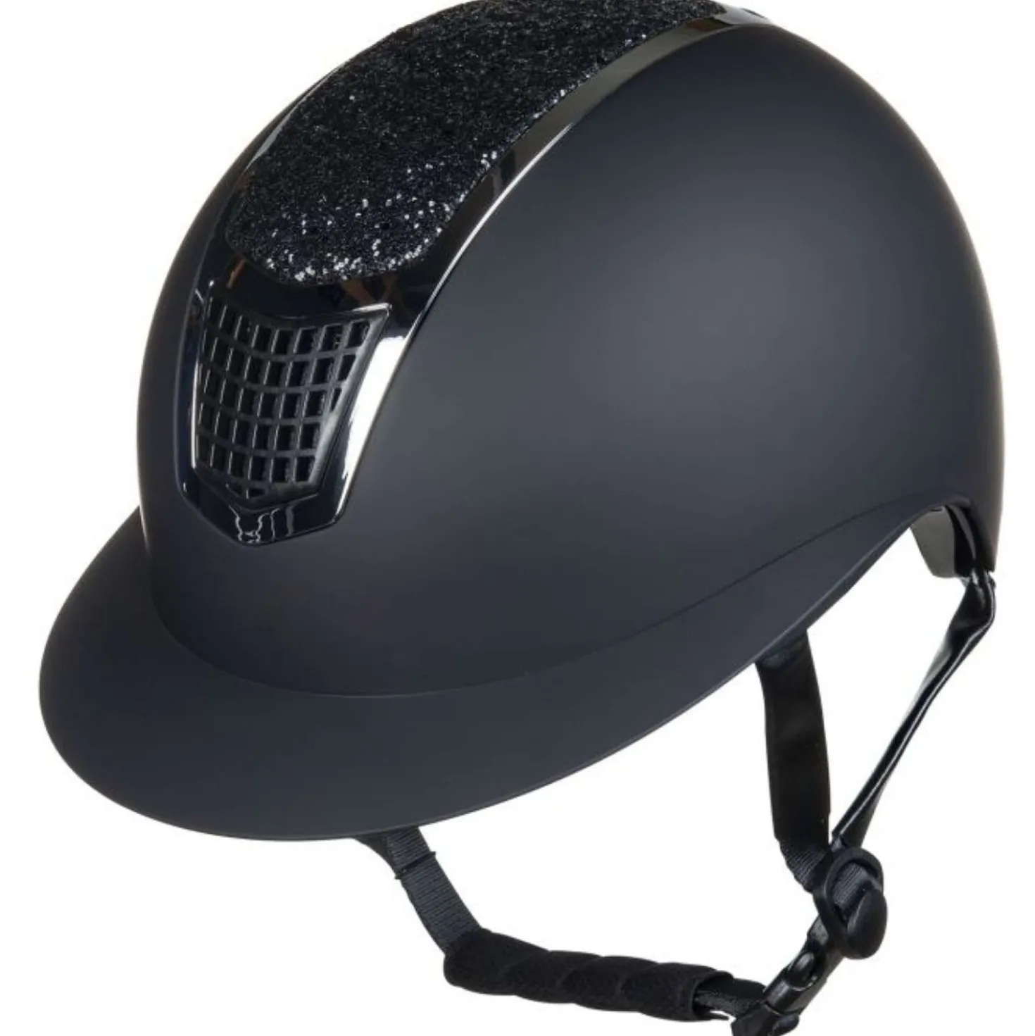 HKM Cap Glamour Shield Zwart/Zilver
