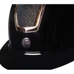 HKM Cap Lady Shield Brillant Zwart/Roségoud