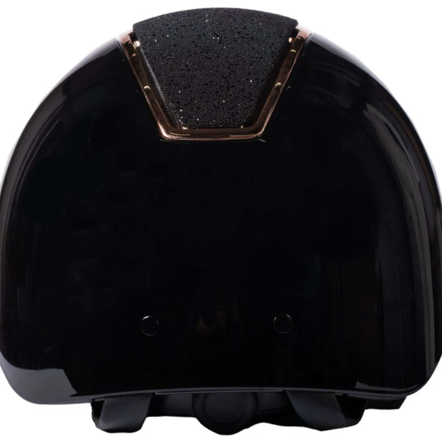 HKM Cap Lady Shield Brillant Zwart/Roségoud