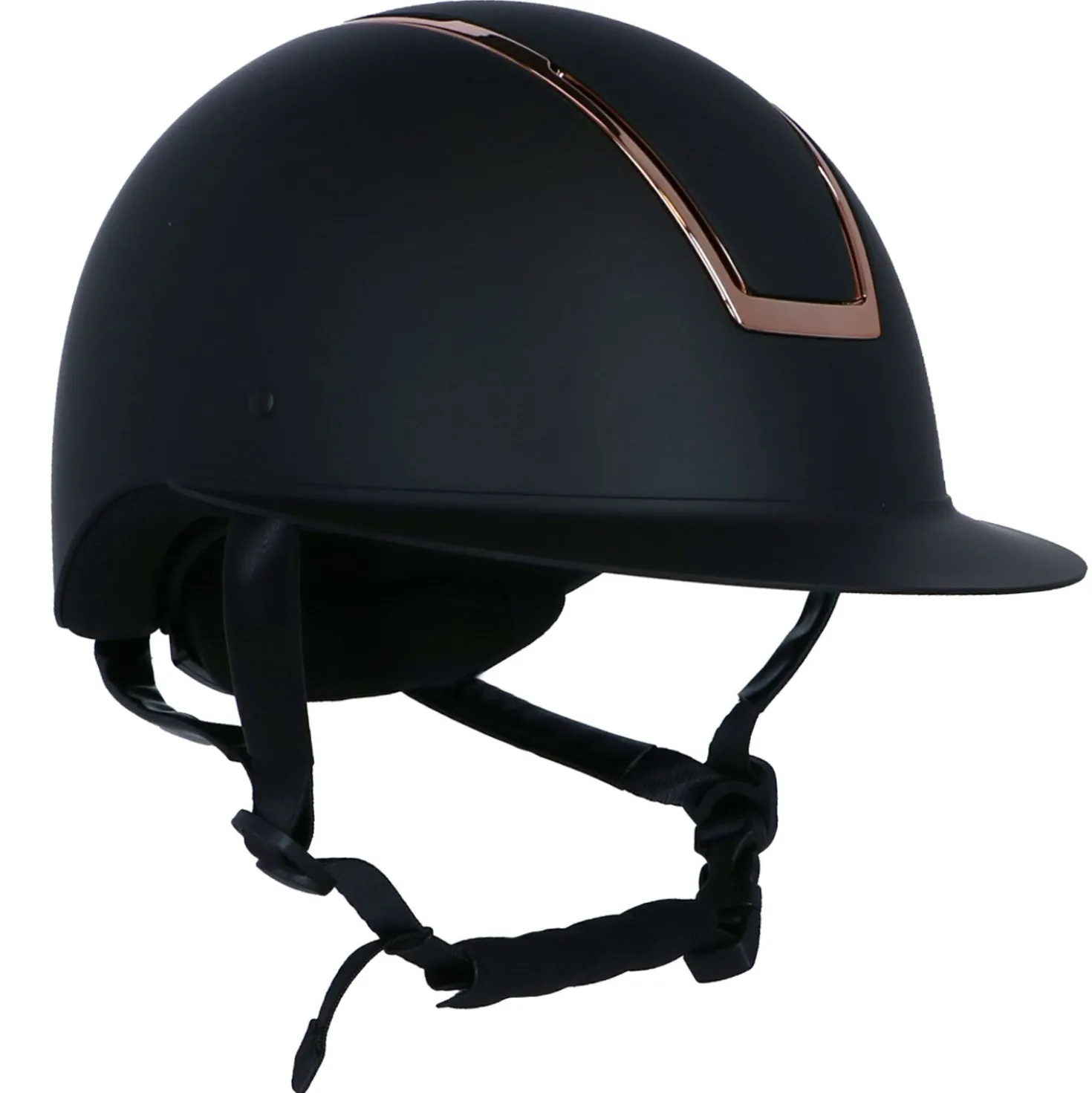 HKM Cap Lady Shield Zwart/Rosegoud
