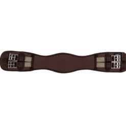 HKM Dressuursingel Memory Foam met Elastiek Bruin