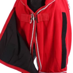 HKM Fleecedeken Met Kraag Rood