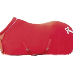HKM Fleecedeken Met Kraag Rood