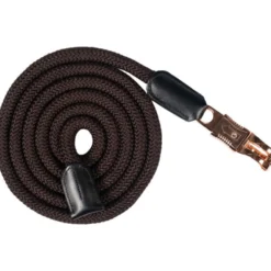 HKM Halstertouw Rosegold Glamour met Paniekhaken Bruin/Rosegoud