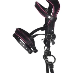 HKM Hobby Horsing Hoofdstel Zwart/Roze