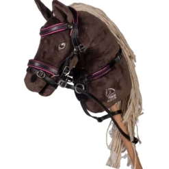 HKM Hobby Horsing Hoofdstel Zwart/Roze