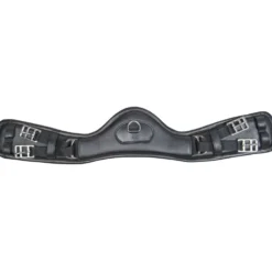 HKM Ledersingel Dressage Anatomic zonder Elastiek Zwart