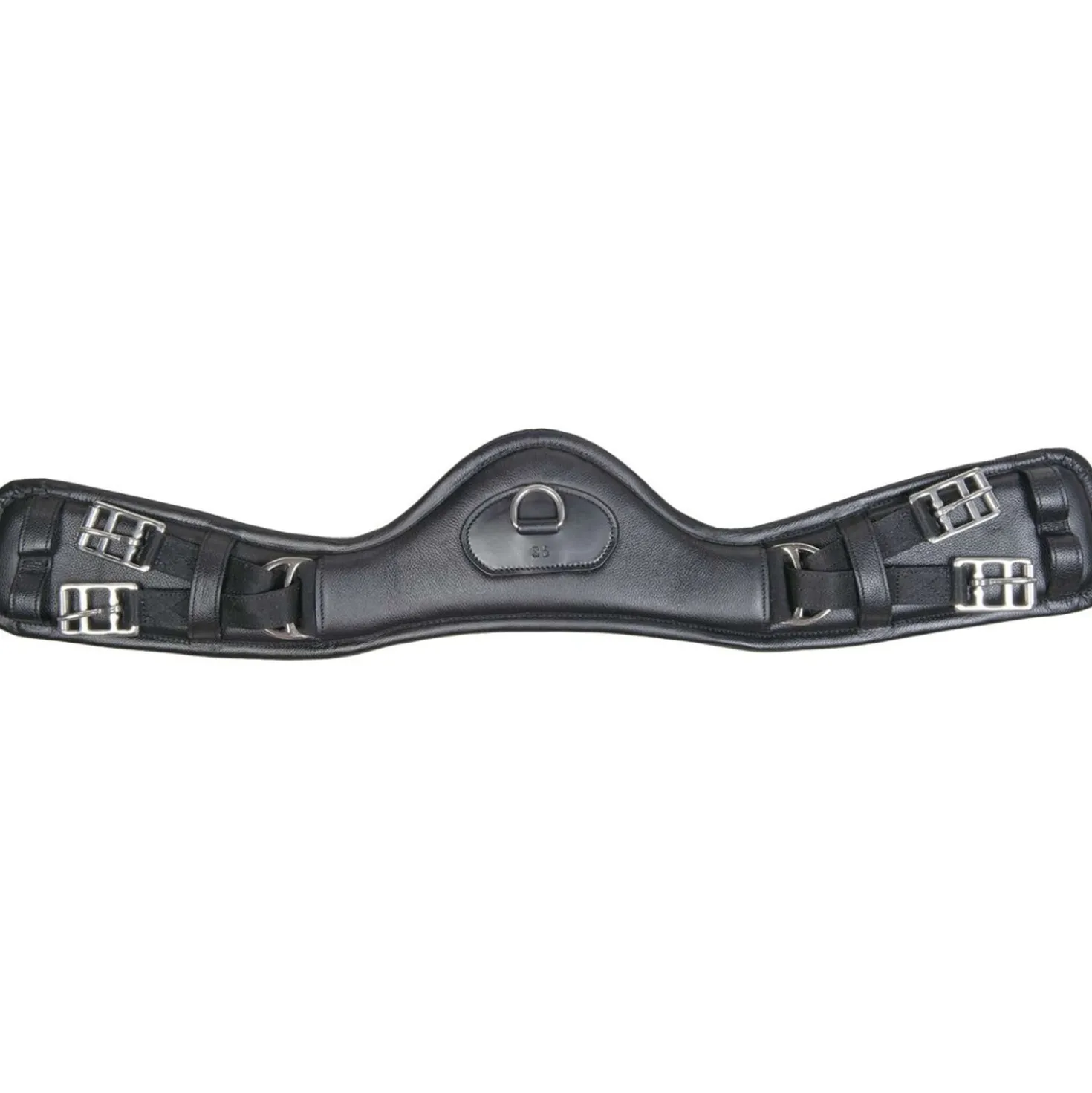 HKM Ledersingel Dressage Anatomic zonder Elastiek Zwart