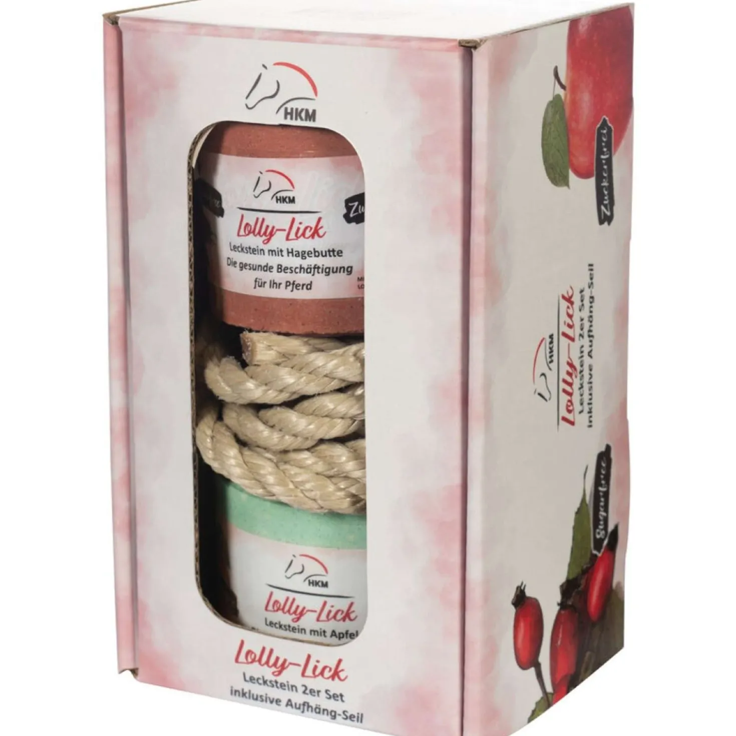 HKM Liksteen Lolly Lick Set van 2 Rozenbottel/Appel