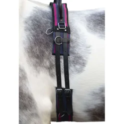 HKM Longeersingel Canvas met Dubbele Handgreep Navy/Roze