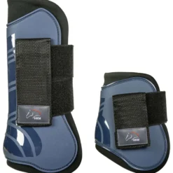 HKM Peesbeschermers & Strijklappen Genua Set donkerblauw/zwart