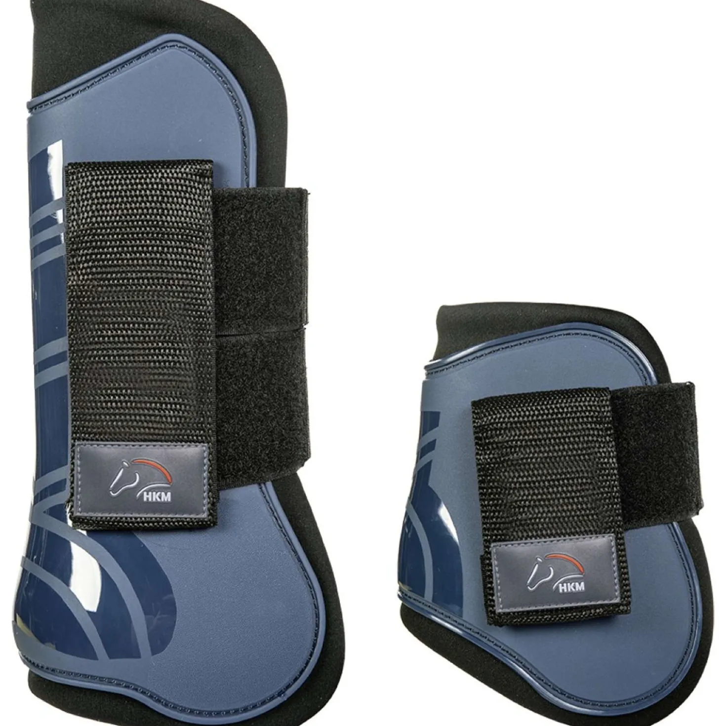 HKM Peesbeschermers & Strijklappen Genua Set donkerblauw/zwart