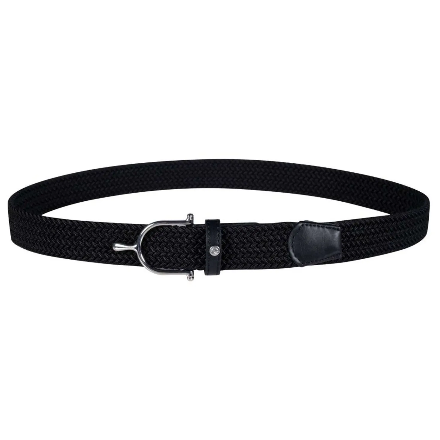 HKM Rekbare Riem Ann Zwart/Zilver