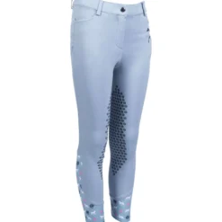 HKM Rijbroek Bria Half Grip Rookblauw