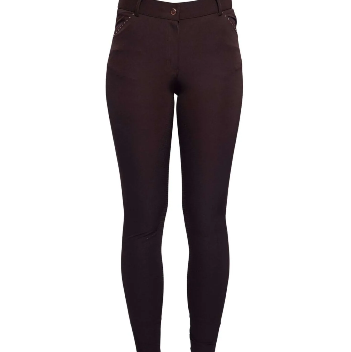 HKM Rijbroek Rosegold Glamour Full Grip Bruin/Rosegoud