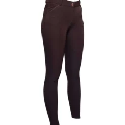 HKM Rijbroek Rosegold Glamour Full Grip Bruin/Rosegoud