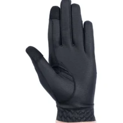 HKM Rijhandschoenen Rosegold Glamour Zwart