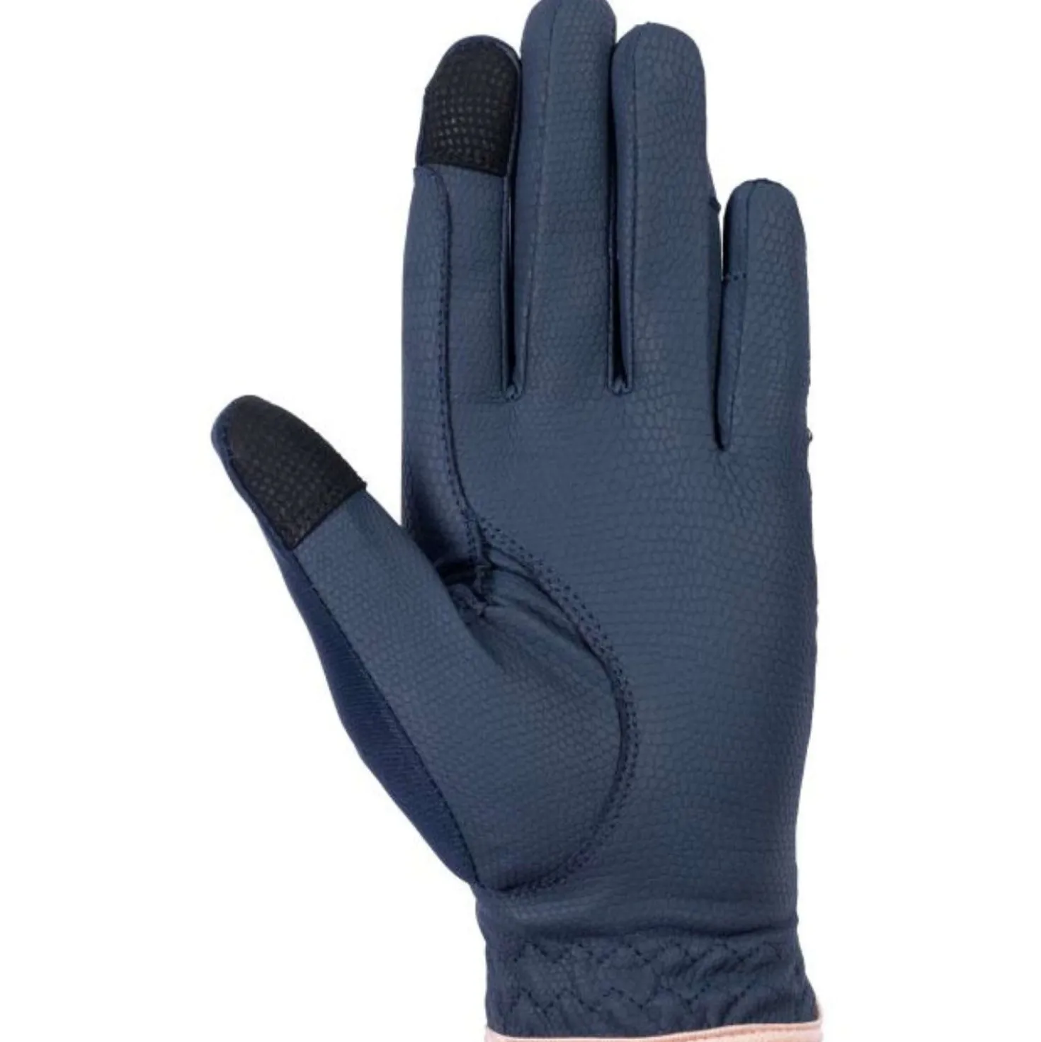 HKM Rijhandschoenen Rosegold Glamour Donkerblauw