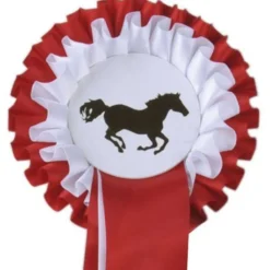 HKM Rozet 2 Lagen Rood/Wit