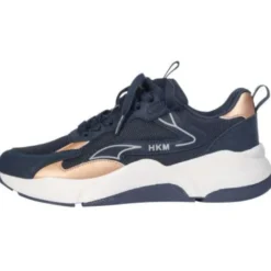 HKM Schoenen Rosegold Glamour Donkerblauw
