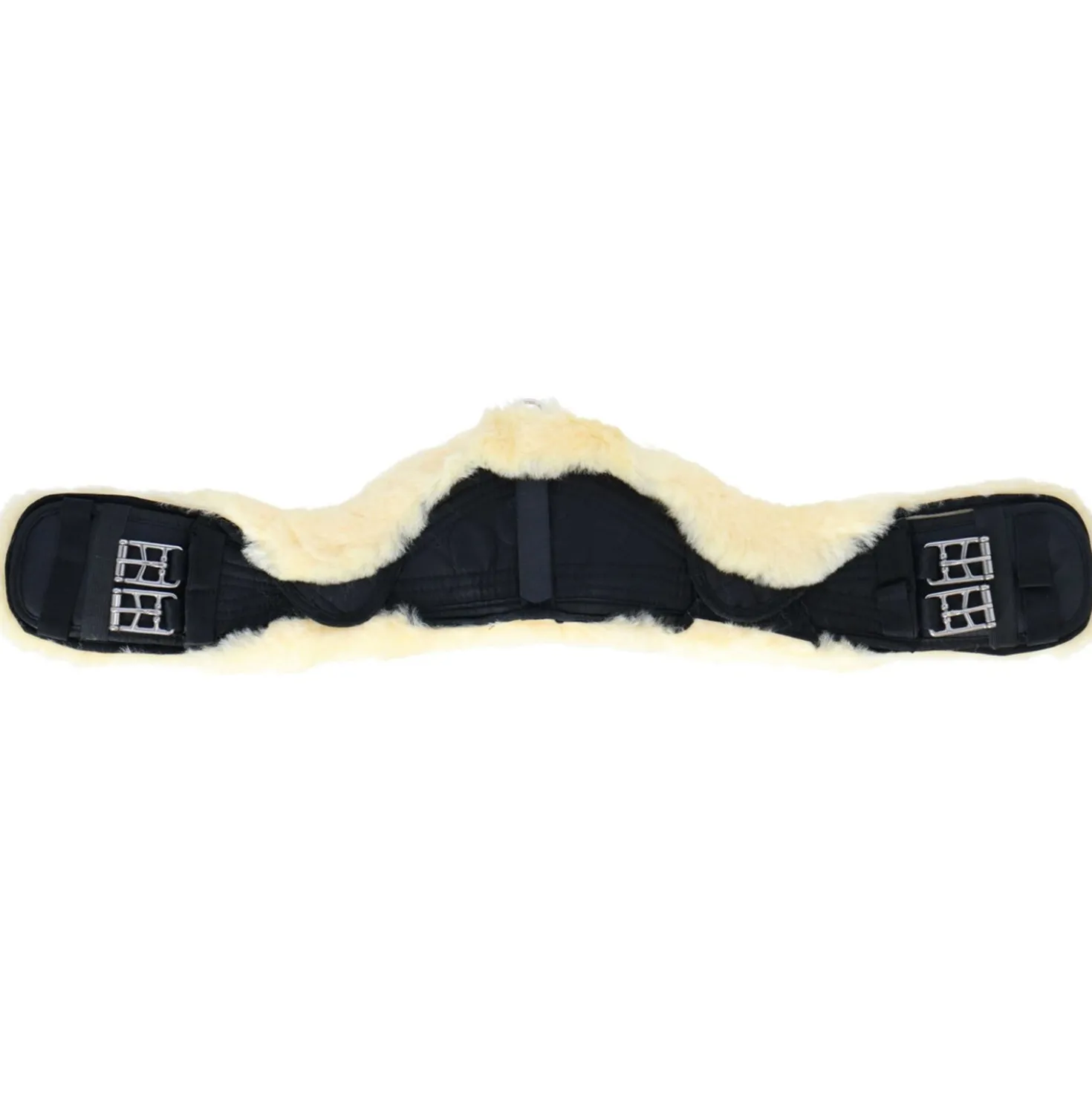 HKM Singel Lamsvel Zwart/Naturel