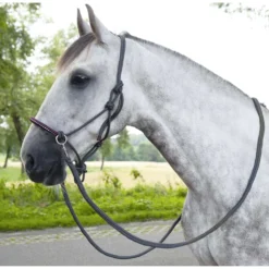 HKM Touwhalster Strass Deko met Teugels Donkergrijs/Grapevine