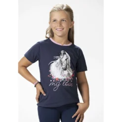 HKM T-Shirt Horse Spirit Donkerblauw