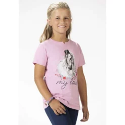 HKM T-Shirt Horse Spirit Roze