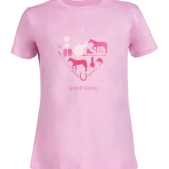 HKM T-Shirt I Love Horse Riding Rose