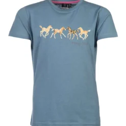HKM T-Shirt Pony Club Rook Blauw