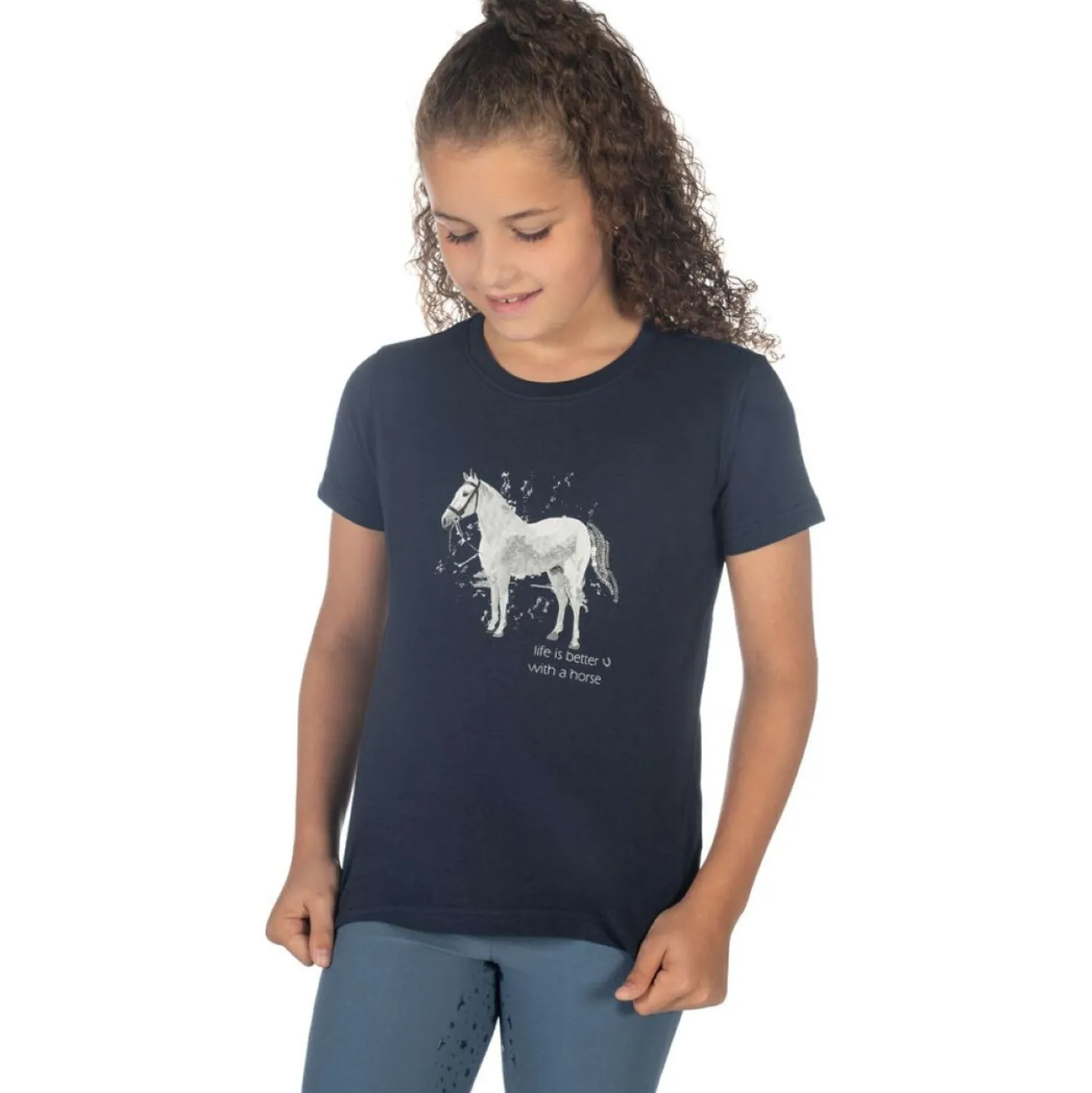 HKM T-Shirt Sparkle Donker Blauw