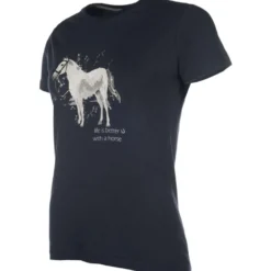 HKM T-Shirt Sparkle Donker Blauw