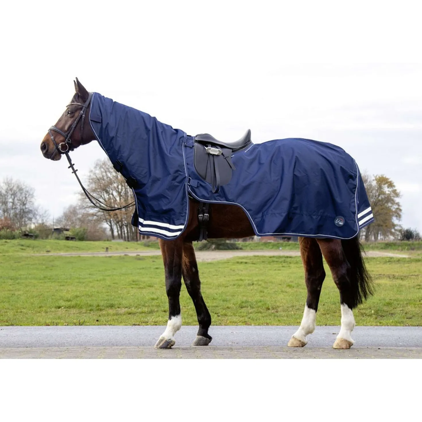 HKM Uitrijdeken met Afneembare Hals Donkerblauw